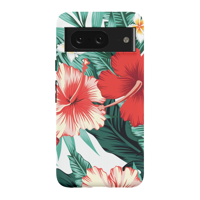 Pixel 8 StrongFit Exotic Green Tropical Palm fern Leaves by ArtsCase