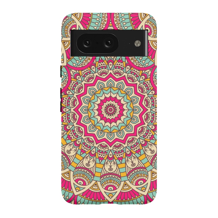 Pixel 8 StrongFit Ethnic floral seamless and Madala pattern by ArtsCase