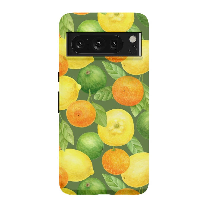 Pixel 8 Pro StrongFit summer fruits lemons and oranges by haroulita