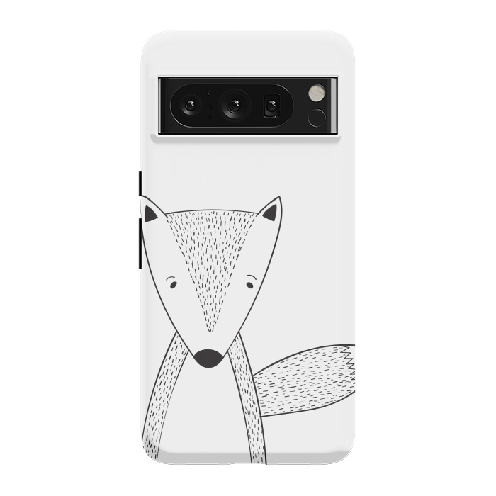 Pixel 8 Pro StrongFit cute black white fox by haroulita