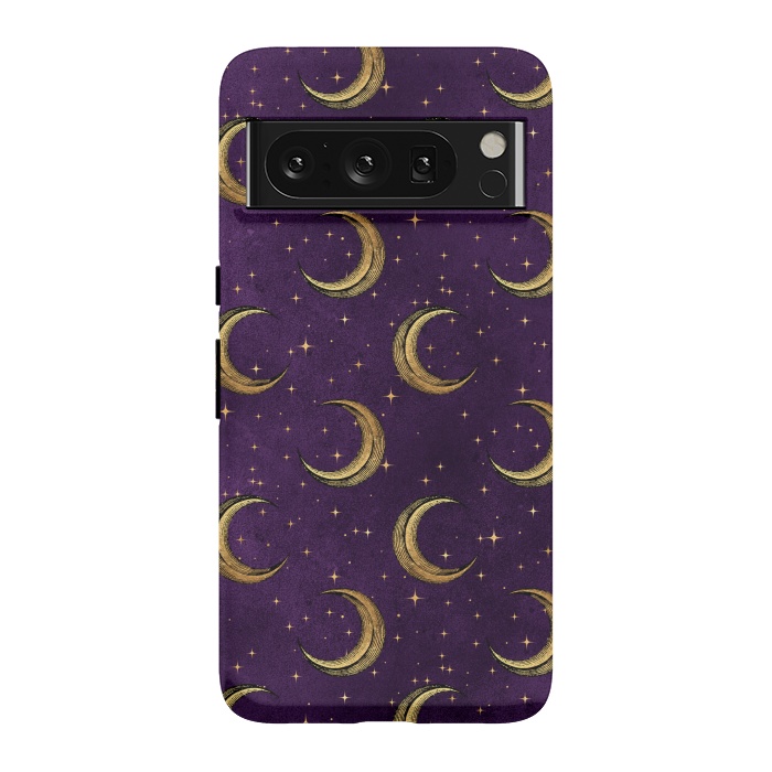 Pixel 8 Pro StrongFit gold moon in night sky by haroulita
