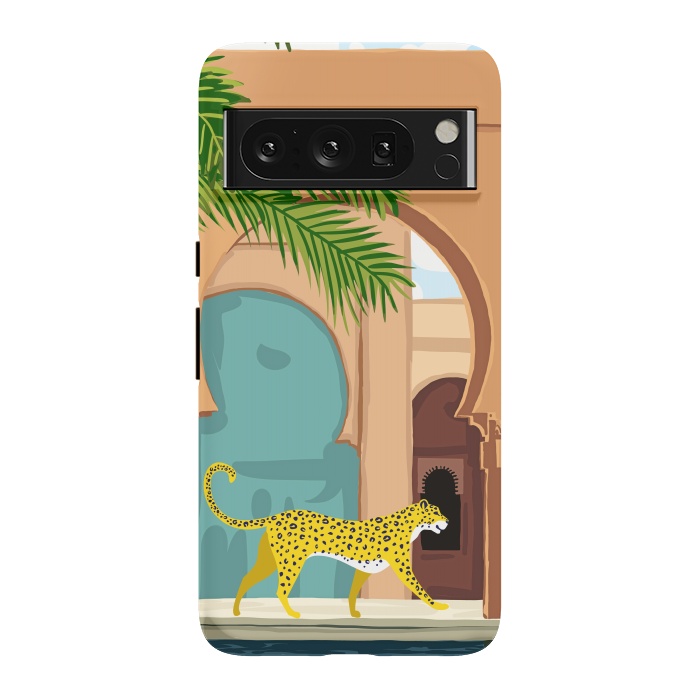 Pixel 8 Pro StrongFit Cheetah Under The Moroccan Arch by Uma Prabhakar Gokhale
