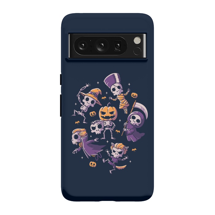 Pixel 8 Pro StrongFit Halloween Skulls by eduely