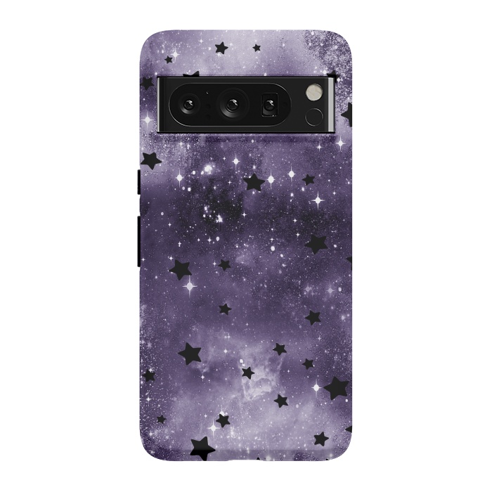 Pixel 8 Pro StrongFit Dark purple starry galaxy - celestial pattern by Oana 
