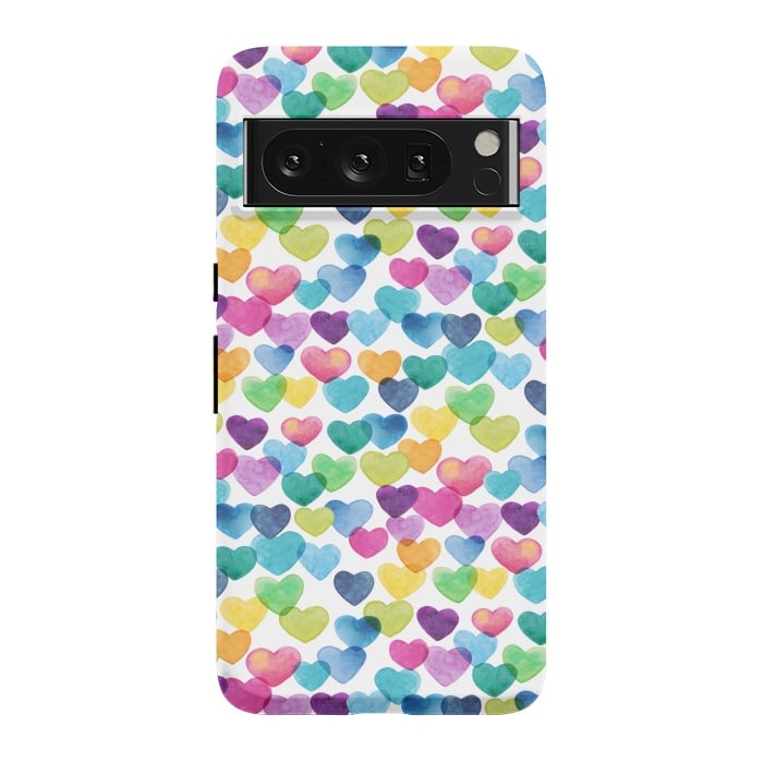 Pixel 8 Pro StrongFit Scattered Love Hearts by gingerlique