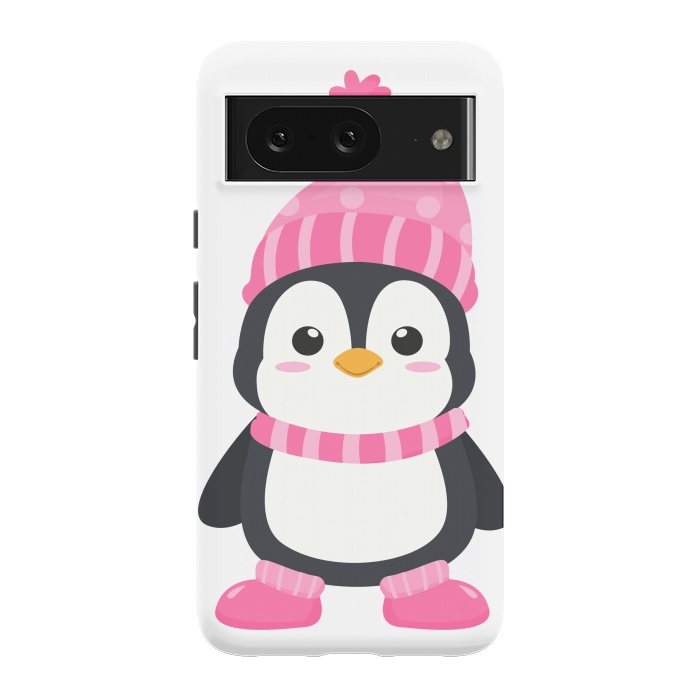 Pixel 8 StrongFit cute pink penguin  by haroulita