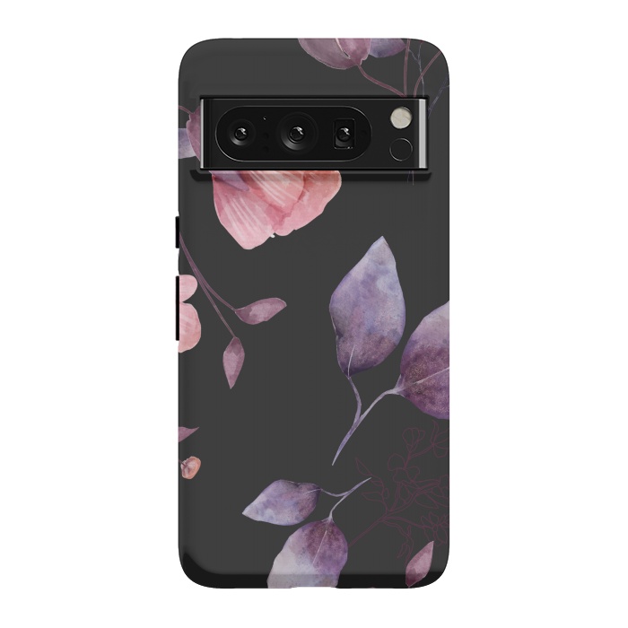 Pixel 8 Pro StrongFit rose gray flowers by haroulita
