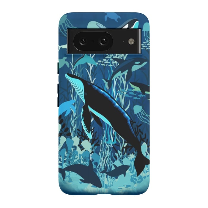 Pixel 8 StrongFit Sealife Blue Shades Dream Underwater Scenery by BluedarkArt