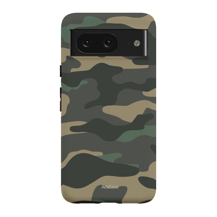 Pixel 8 StrongFit Green Camo by ArtsCase