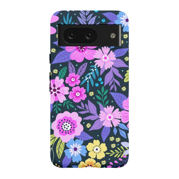 Pixel 8 StrongFit Pink Multicolor WildFlowers at Best by ArtsCase