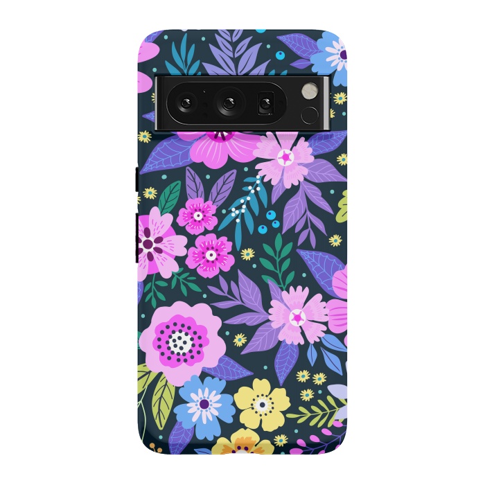 Pixel 8 Pro StrongFit Pink Multicolor WildFlowers at Best by ArtsCase