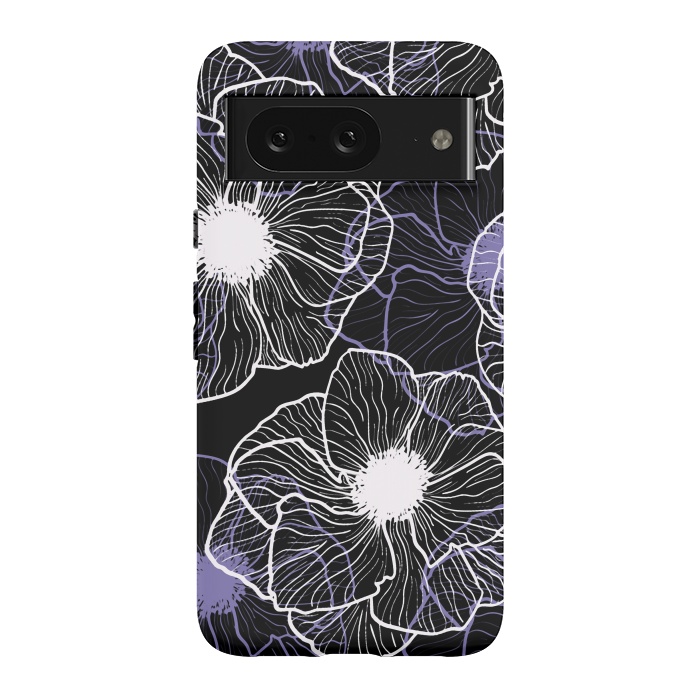 Pixel 8 StrongFit Anemones Wildflower Illustration G601 by Medusa GraphicArt