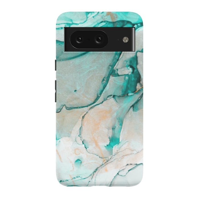 Pixel 8 StrongFit Tropical Green Marble by ArtsCase