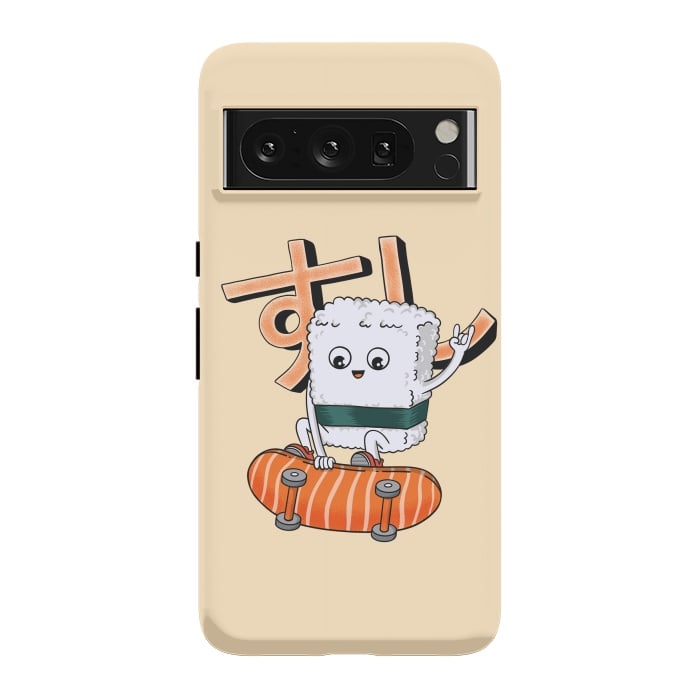 Pixel 8 Pro StrongFit Sushi and skateboard by Coffee Man