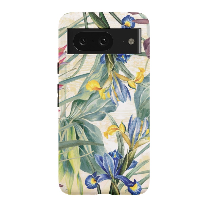Pixel 8 StrongFit Elegant iris flowers - watercolor botanical illustration by Oana 