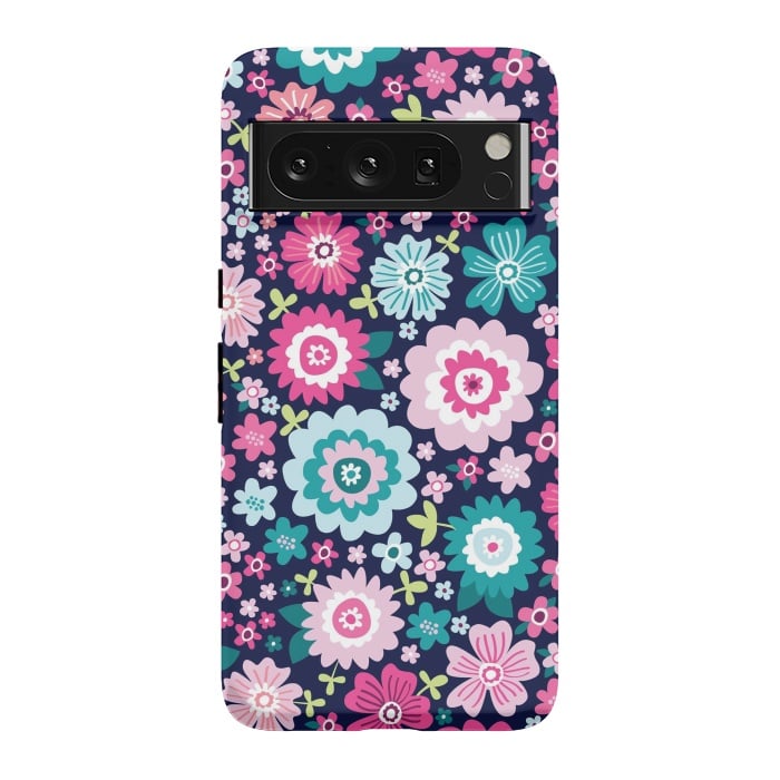 Pixel 8 Pro StrongFit Cute pattern in colorful flower  by ArtsCase