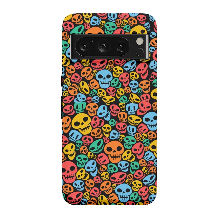 Pixel 8 Pro StrongFit Color Skulls by Alberto