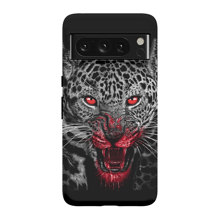 Pixel 8 Pro StrongFit Blood Leopard by Alberto