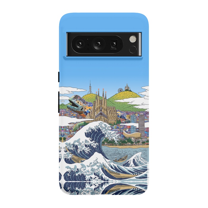 Pixel 8 Pro StrongFit The great wave in Barcelona by Alberto