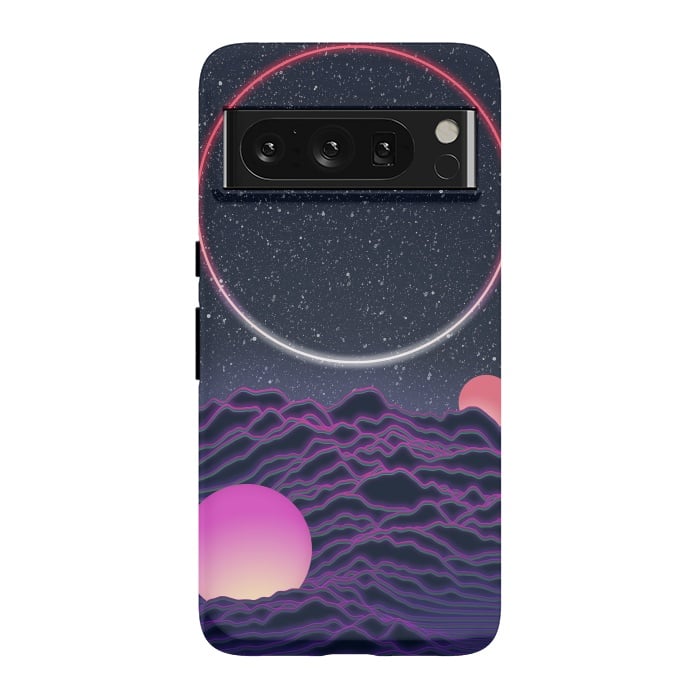 Pixel 8 Pro StrongFit Neon Moonscape by amini54