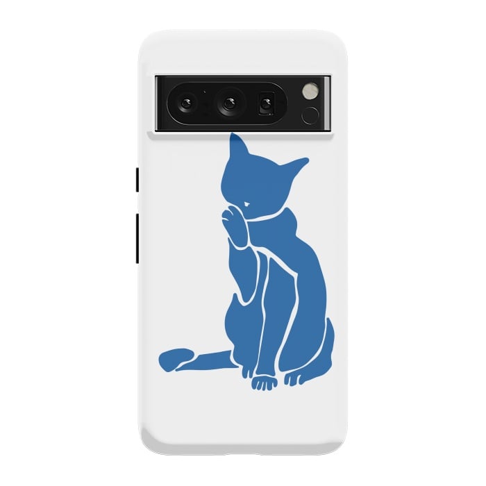 Pixel 8 Pro StrongFit Matisse's Cat Var. 1 in Blue by ECMazur 