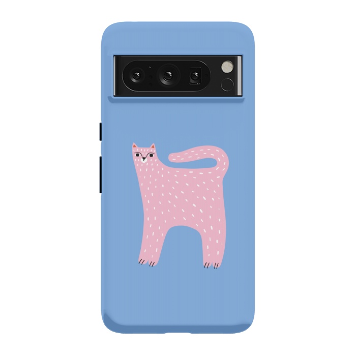 Pixel 8 Pro StrongFit Pink Cat by Sam Pernoski