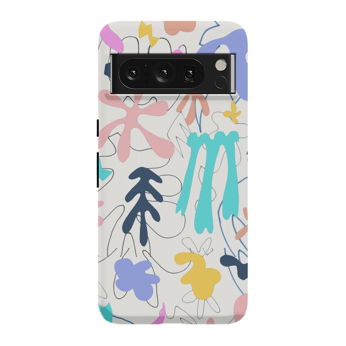 Pixel 8 Pro StrongFit Colorful retro doodles - Matisse abstract pattern by Oana 
