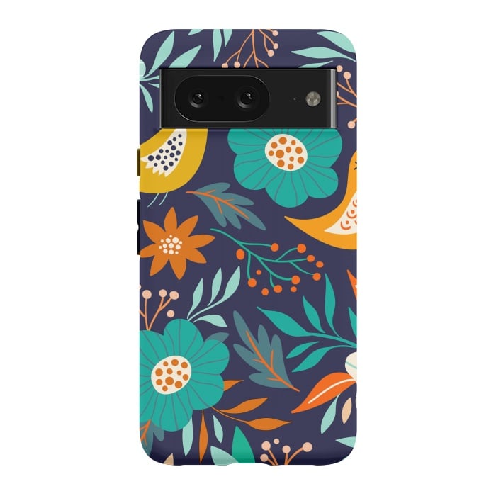 Pixel 8 StrongFit Bird With Flowers by ArtsCase