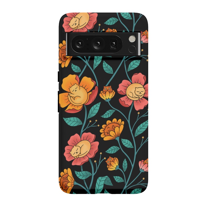 Pixel 8 Pro StrongFit Cats and Flowers by Coffee Man