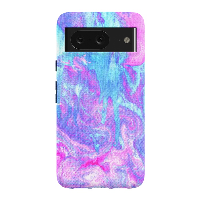 Pixel 8 StrongFit Melting Marble in Pink & Turquoise by Tangerine-Tane
