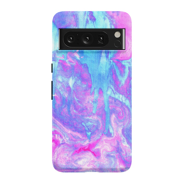 Pixel 8 Pro StrongFit Melting Marble in Pink & Turquoise by Tangerine-Tane