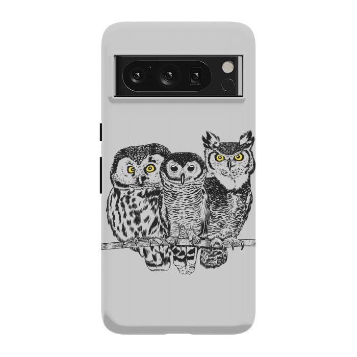 Pixel 8 Pro StrongFit Three owls by Alberto