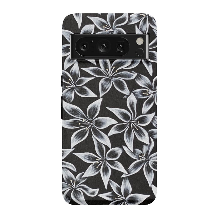 Pixel 8 Pro StrongFit Black & White Lily by Denise Cassidy Wood