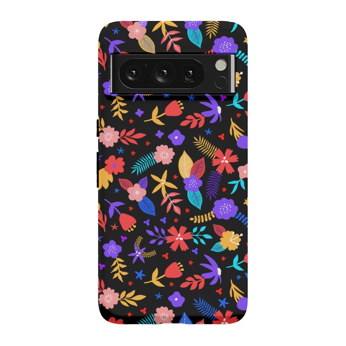 Pixel 8 Pro StrongFit Multicoulored Floral Design by ArtsCase