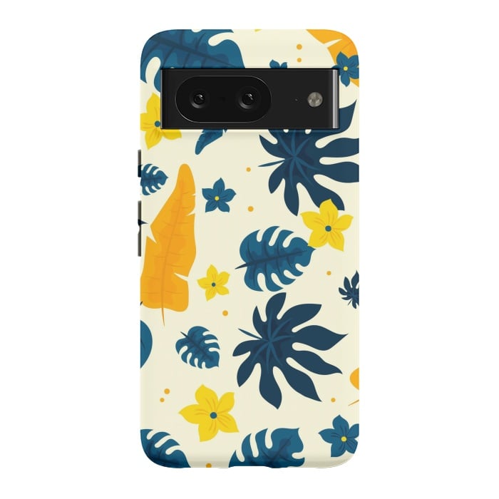 Pixel 8 StrongFit Tropical Leaves Floral by ArtsCase