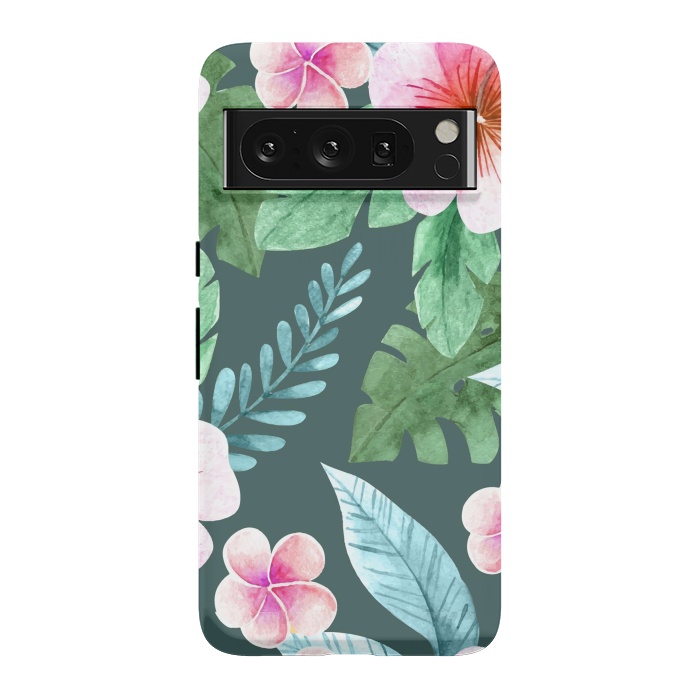 Pixel 8 Pro StrongFit Tropical Pink Floral by ArtsCase