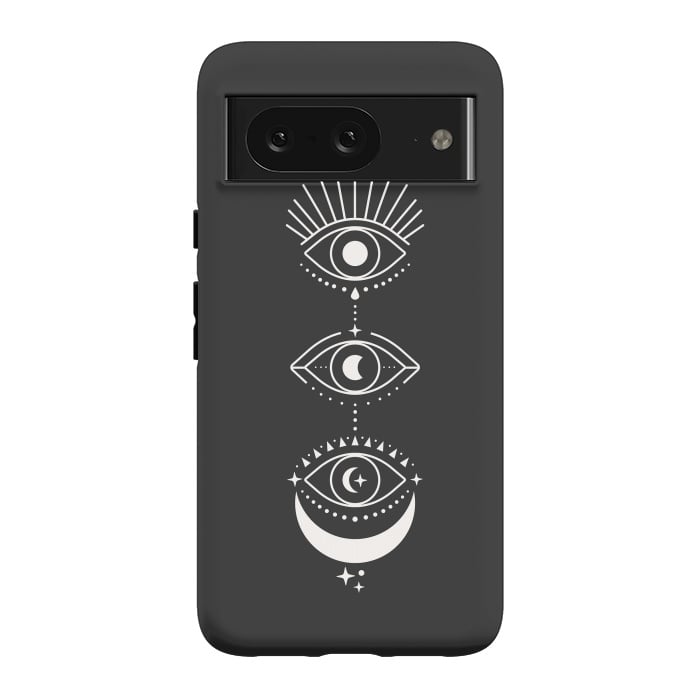 Pixel 8 StrongFit Black Eyes Moon Phases by ArtPrInk