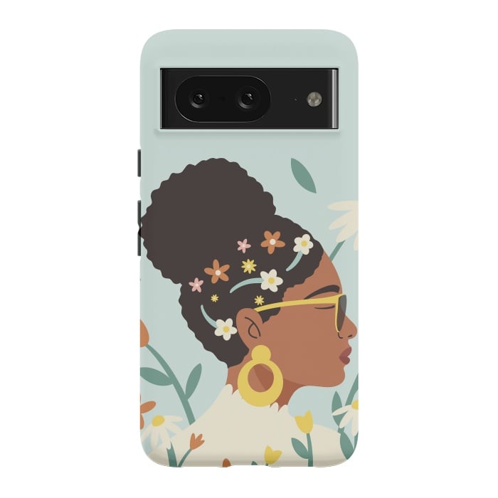 Pixel 8 StrongFit Spring Afro Girl by ArtPrInk