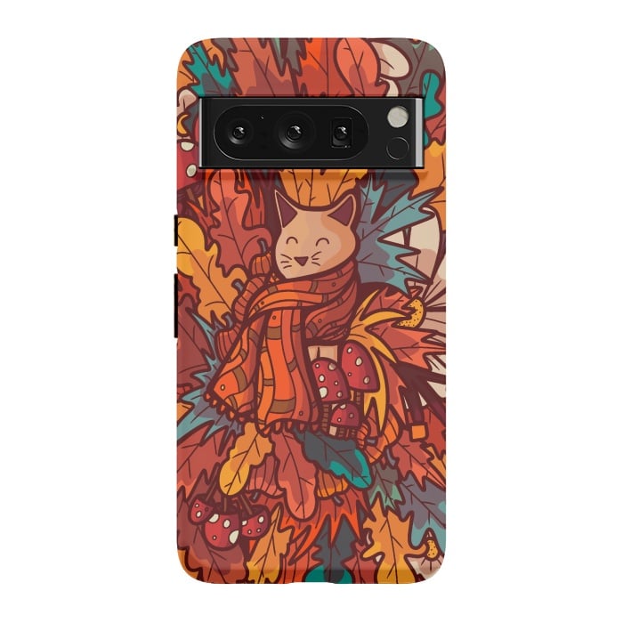 Pixel 8 Pro StrongFit Cosy autumn cat by Steve Wade (Swade)