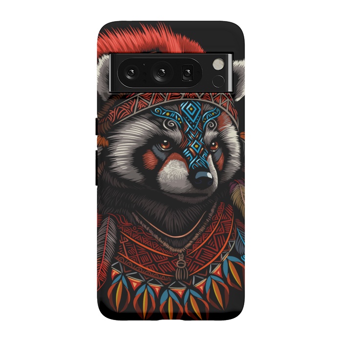 Pixel 8 Pro StrongFit Red panda Indian Chief by Alberto