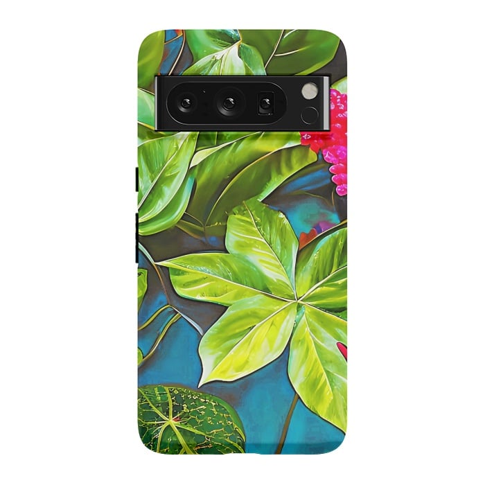 Pixel 8 Pro StrongFit Bloom Like Never Before, Botanical Nature Jungle Plants, Bohemian Floral Blossom Forest Painting by Uma Prabhakar Gokhale
