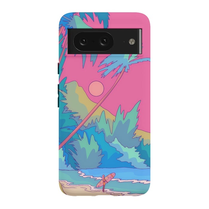 Pixel 8 StrongFit Pink sky beach by Steve Wade (Swade)