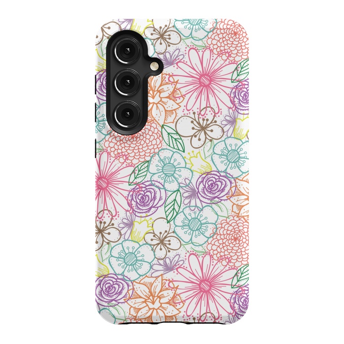 Galaxy S24 StrongFit Bright Floral by TracyLucy Designs