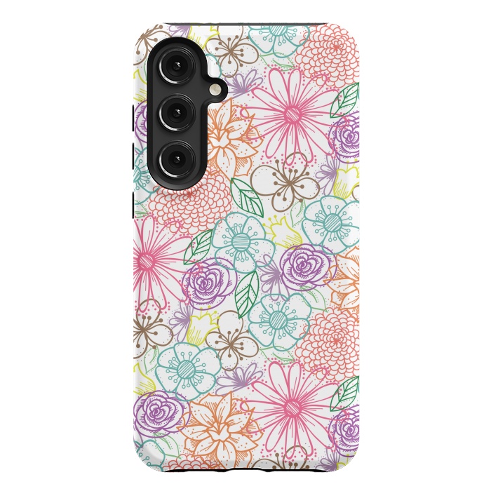Galaxy S24 Plus StrongFit Bright Floral by TracyLucy Designs