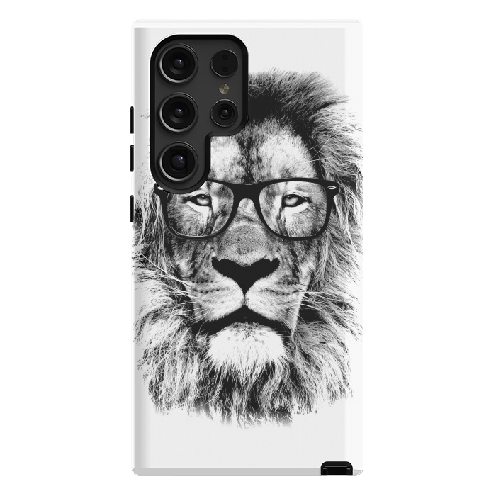 Galaxy S24 Ultra StrongFit The King Lion of The Library by Mitxel Gonzalez