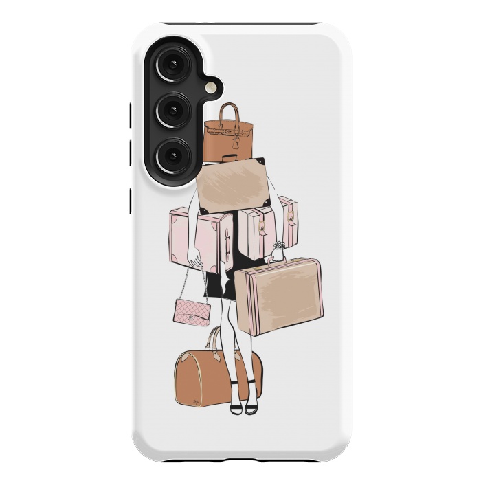 Galaxy S24 Plus StrongFit Woman with luggage by Martina