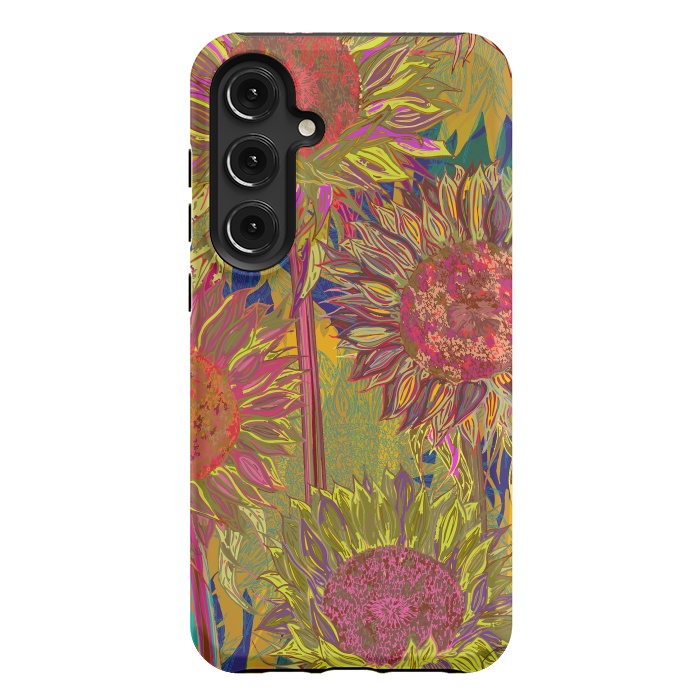 Galaxy S24 Plus StrongFit Sunflowers by Lotti Brown