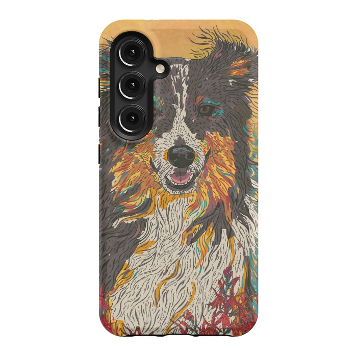 Galaxy S24 StrongFit Border Collie by Lotti Brown