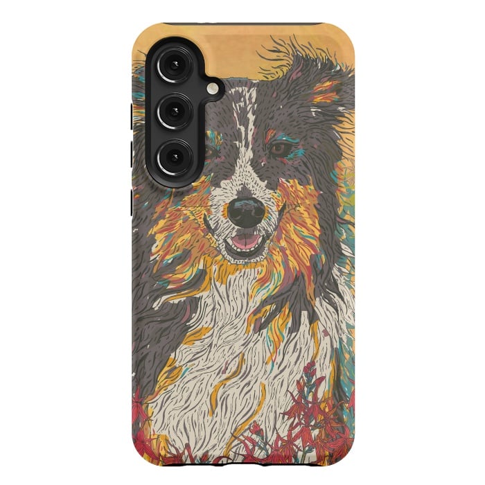 Galaxy S24 Plus StrongFit Border Collie by Lotti Brown