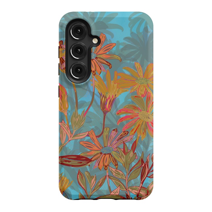 Galaxy S24 StrongFit Fantasy Fall Flowers by Lotti Brown